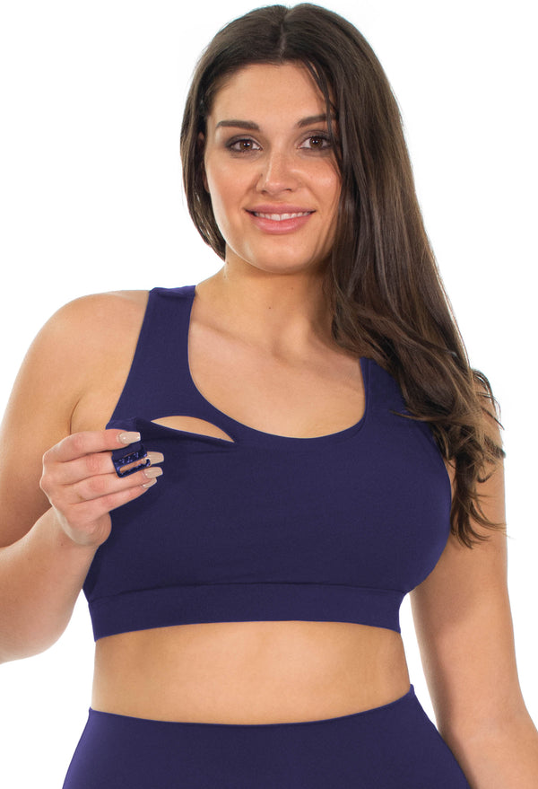 Maternity & Nursing Mesh Racer Back Sports Bra - 3 Pack