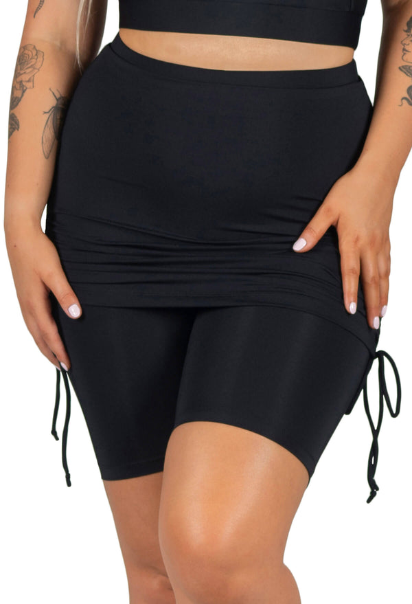 Anti-Chafing Swim Skirt and Bikini Set