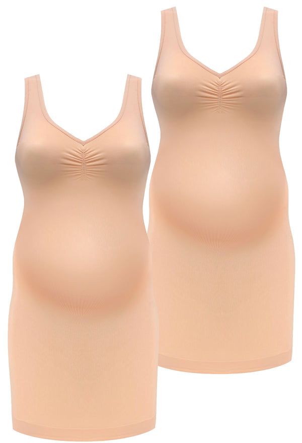 Maternity Ultra Light Shaping V-Tank Slip - 2 Pack