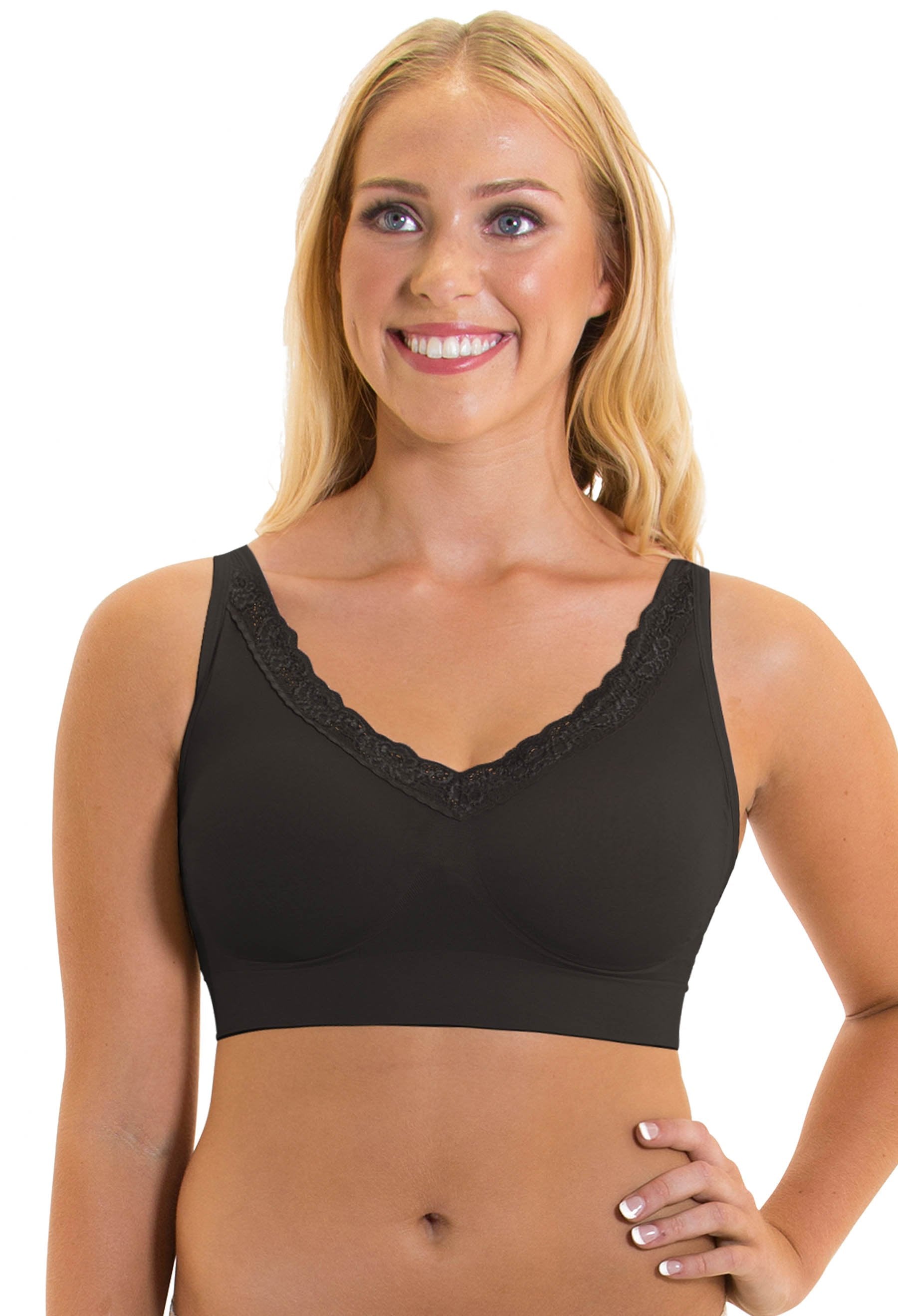 Just My Size Pure Comfort Women`s Front-Close Wirefree Bra, 3X