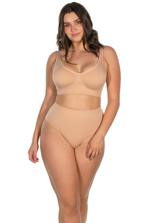 Minimiser Wire Free Bra And Contour High Cut Brief Set