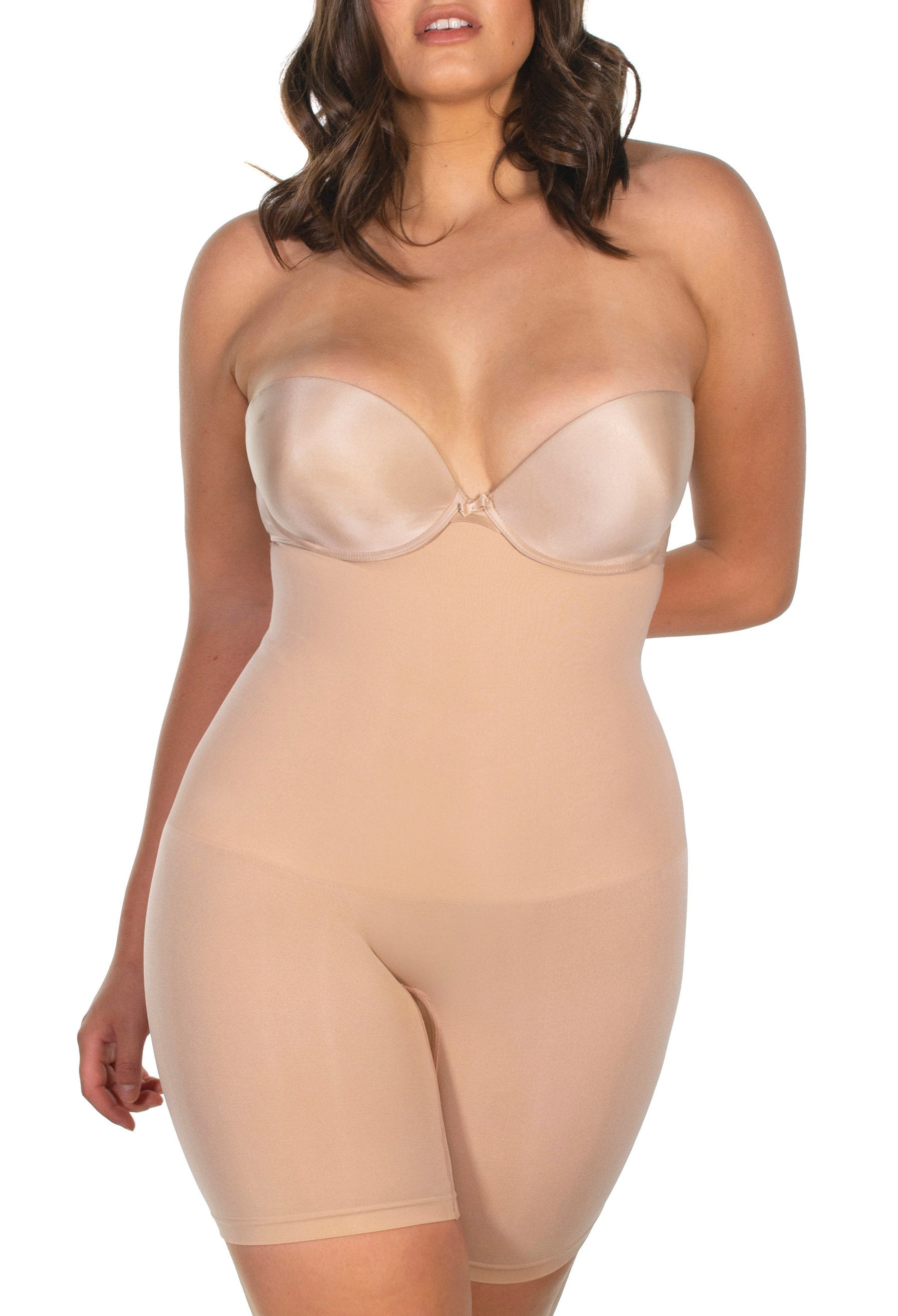 Buy Nude Thigh Smoother Short Seamless Firm Tummy Control Shaping