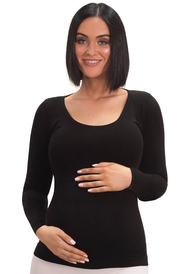 Maternity Bamboo Long Sleeve Top