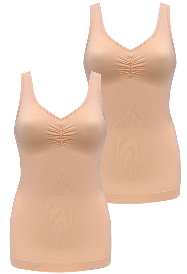 Ultra Light Shaping Curvy V-Tank - 2 Pack